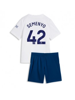 Otroški Nogometna dresi replika Manchester City Antoine Semenyo #42 Tretji 2026-27 Kratek rokav (+ hlače)